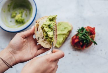 making avocado toast
